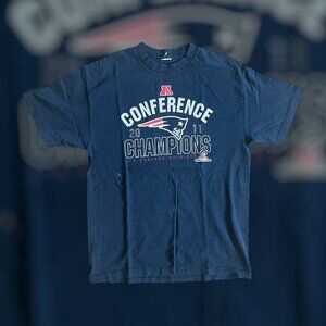2011 Large New England Patriots AFC Conference Champions blue t shirt NFL